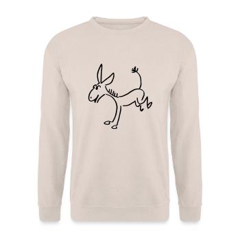 Esel - Unisex Pullover - Sand - Vorne - Alina (178cm) & Michal (187cm)