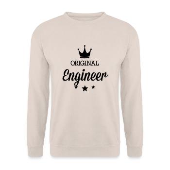 Original drei Sterne Deluxe Ingenieur - Unisex Pullover - Sand - Vorne - Alina (178cm) & Michal (187cm)