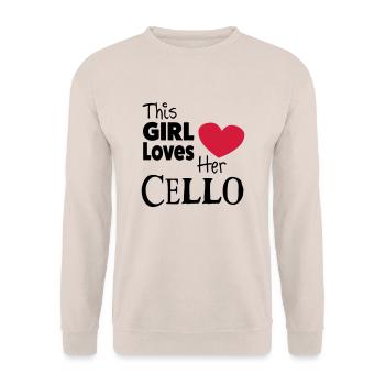 This Girl Loves Her Cello - Sweat-shirt Unisexe - sable - Devant - Alina (178cm) & Michal (187cm)