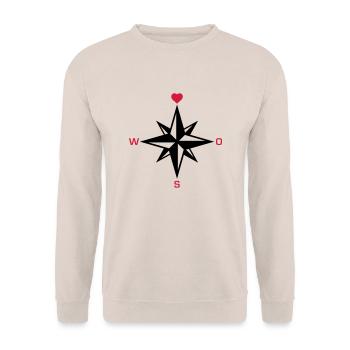north_heart_072011_c_2c - Unisex Sweatshirt - sand - Front - Alina (178cm) & Michal (187cm)