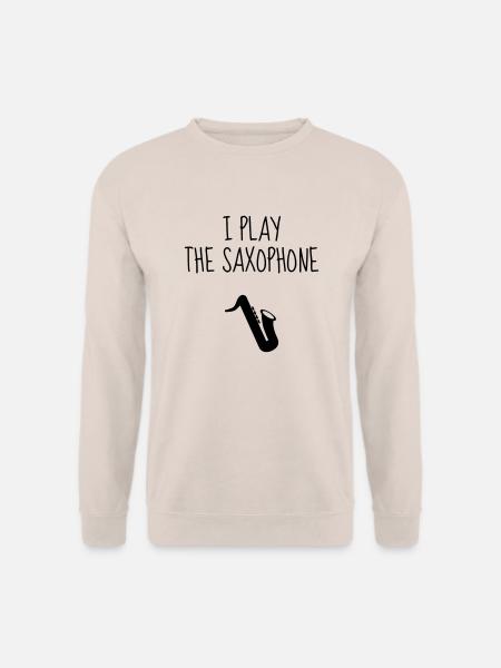 Saxophon Saxophonist Musik Musiker Musikerin - Unisex Pullover - Sand