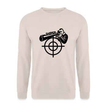 Sniper Art - Unisex Sweatshirt - sand - Front - Alina (178cm) & Michal (187cm)