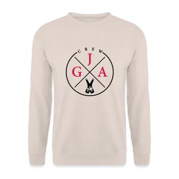 jga crew bier - Unisex Pullover - Sand - Vorne - Alina (178cm) & Michal (187cm)