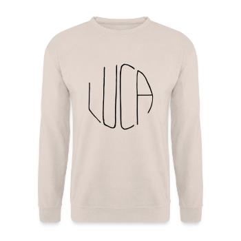 Luca - Unisex Sweatshirt - sand - Front - Alina (178cm) & Michal (187cm)