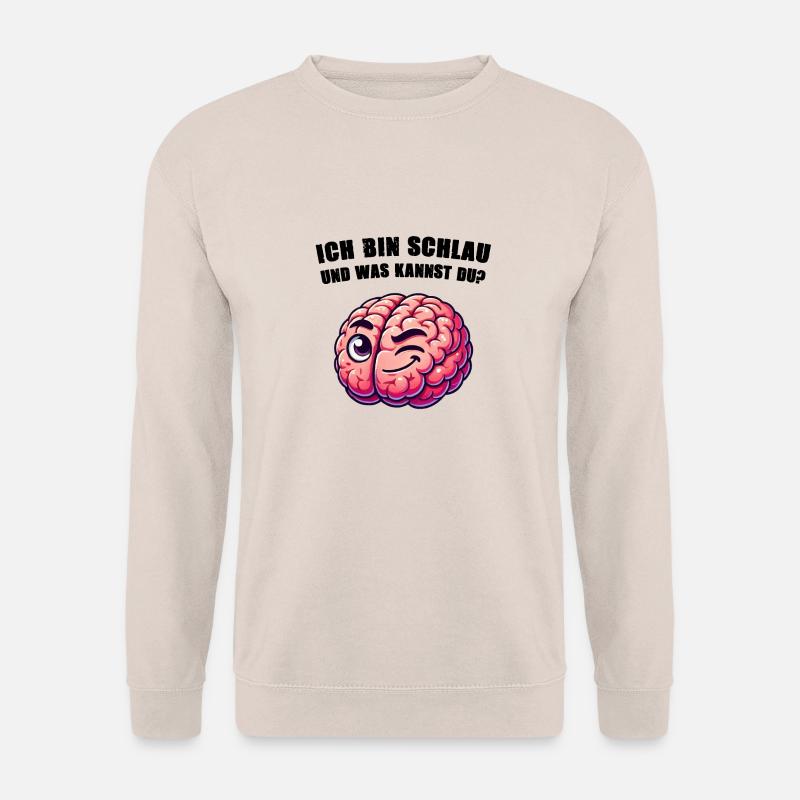 schlaues gehirn - Unisex Pullover - Sand