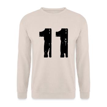 11 - Unisex Sweatshirt - sand - Front - Alina (178cm) & Michal (187cm)