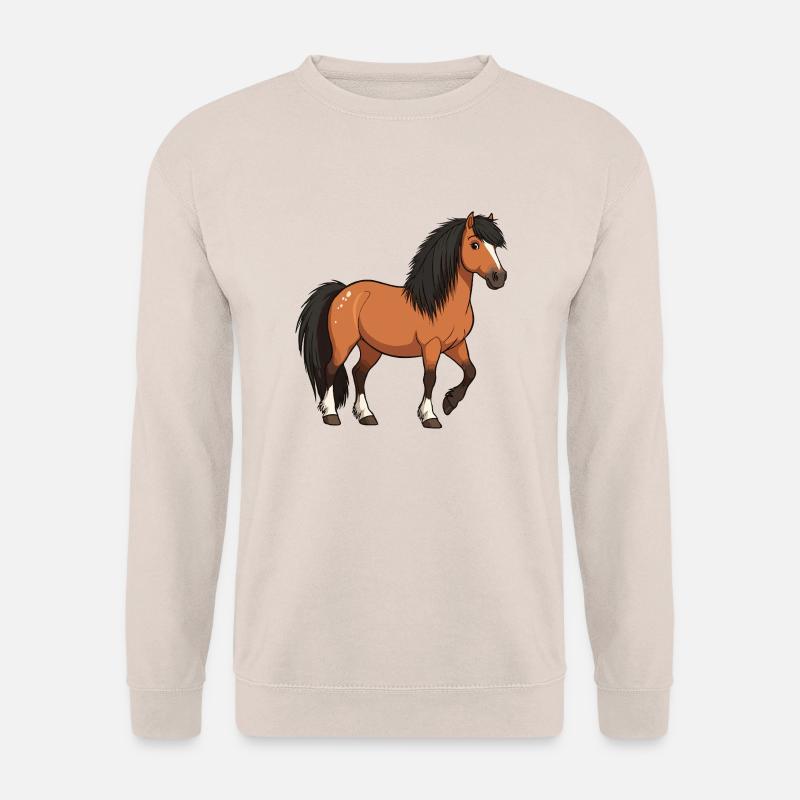Isländische Ponyrolle - Unisex Pullover - Sand