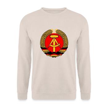 ddr gdr emblem - Unisex Sweatshirt - sand - Front - Alina (178cm) & Michal (187cm)