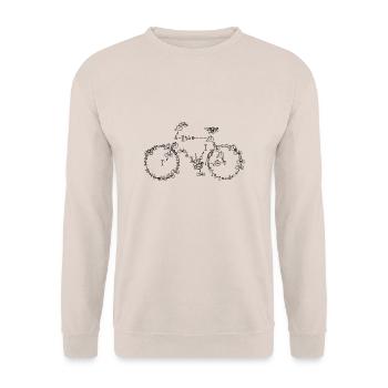 Fahrrad Radzubehör Rad für Fahrradfahrer Geschenk - Unisex Pullover - Sand - Vorne - Alina (178cm) & Michal (187cm)