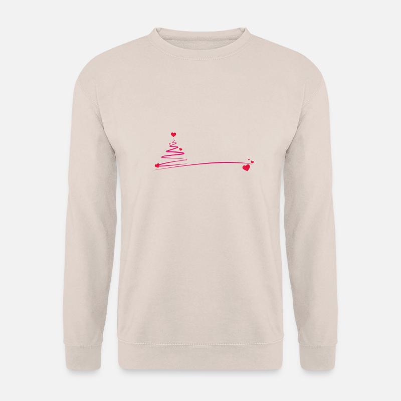 Weihnachtsbaum mit Herzen - Unisex Pullover - Sand