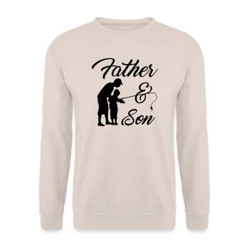 Le père et le fils pêcher pêche pêcher pêcher pêche cadeau pêche - Sweat-shirt Unisexe - sable - Devant - Alina (178cm) & Michal (187cm)