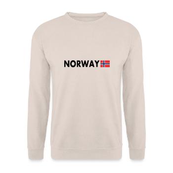 Norway flag - Unisex Sweatshirt - sand - Front - Alina (178cm) & Michal (187cm)