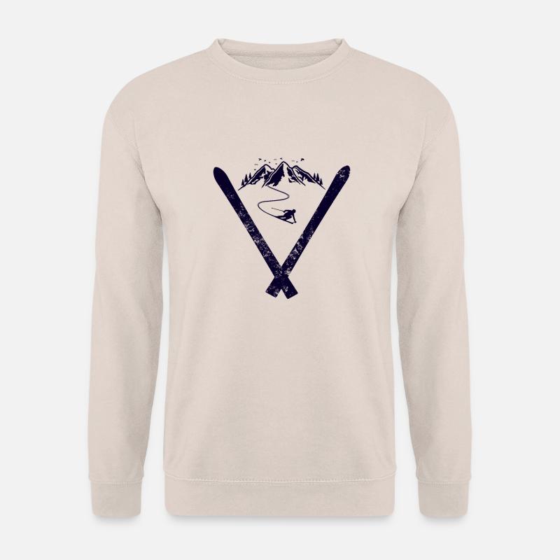 Skifahrer Berge - Unisex Pullover - Sand