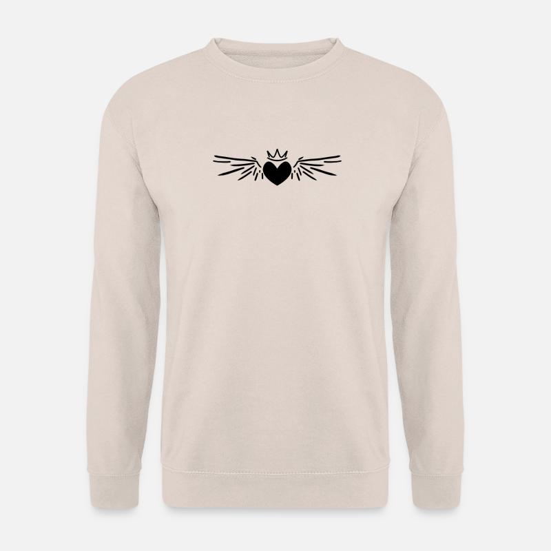 Herz Engel Engelsflügel - Unisex Pullover - Sand