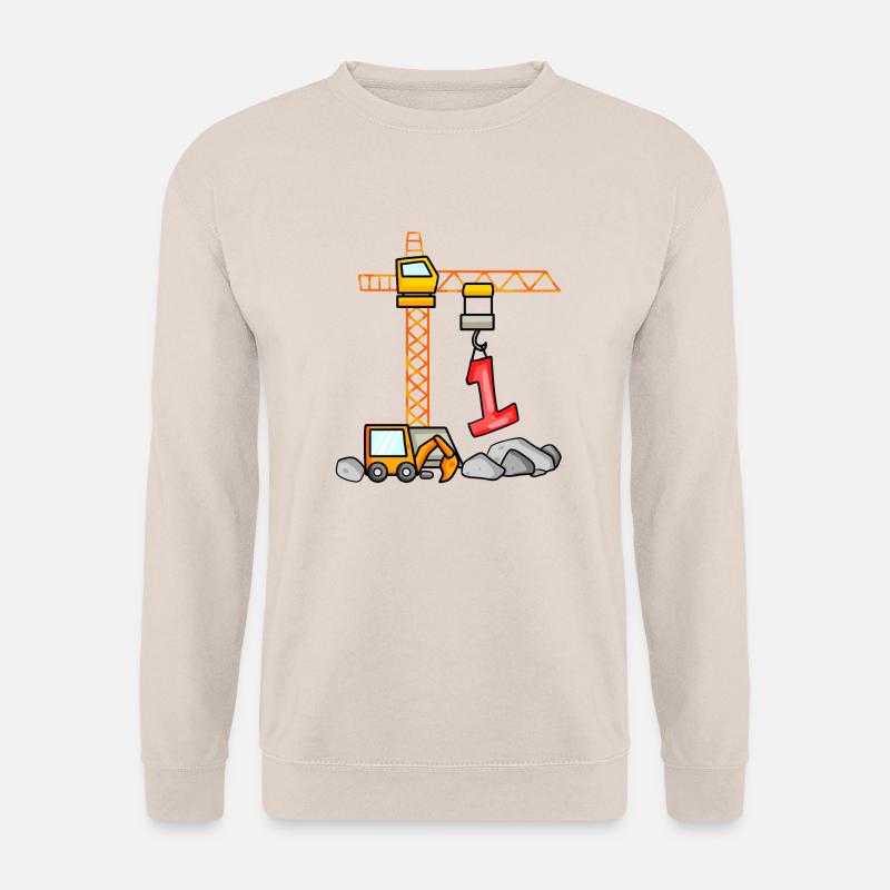 Bagger T-Shirt 1. Geburtstag 1 Jahre Jungen Shirt - Unisex Pullover - Sand