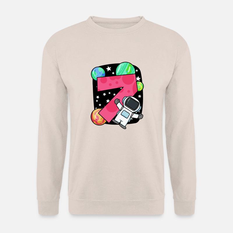 7 Geburtstag Junge - 7 Jahre alt - Ich bin 7 - Unisex Pullover - Sand