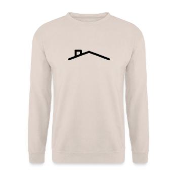 House Roof - Unisex Sweatshirt - sand - Front - Alina (178cm) & Michal (187cm)