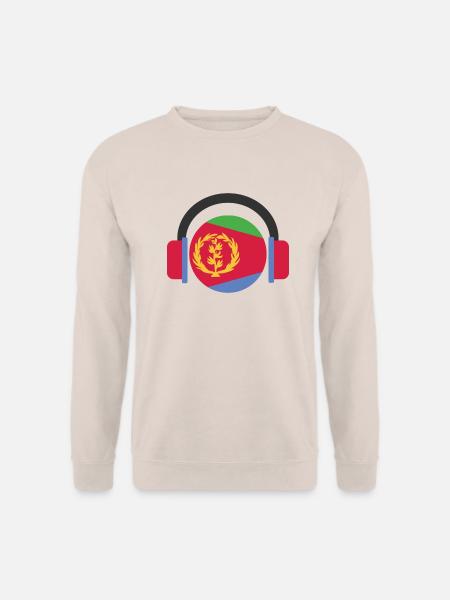 Eritrea Flagge Kopfhörer - Unisex Pullover - Sand