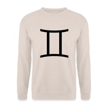 Gemini - Unisex Sweatshirt - sand - Front - Alina (178cm) & Michal (187cm)