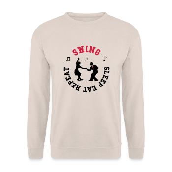 Swing - Eat - Sleep - Repeat - Sweat-shirt Unisexe - sable - Devant - Alina (178cm) & Michal (187cm)