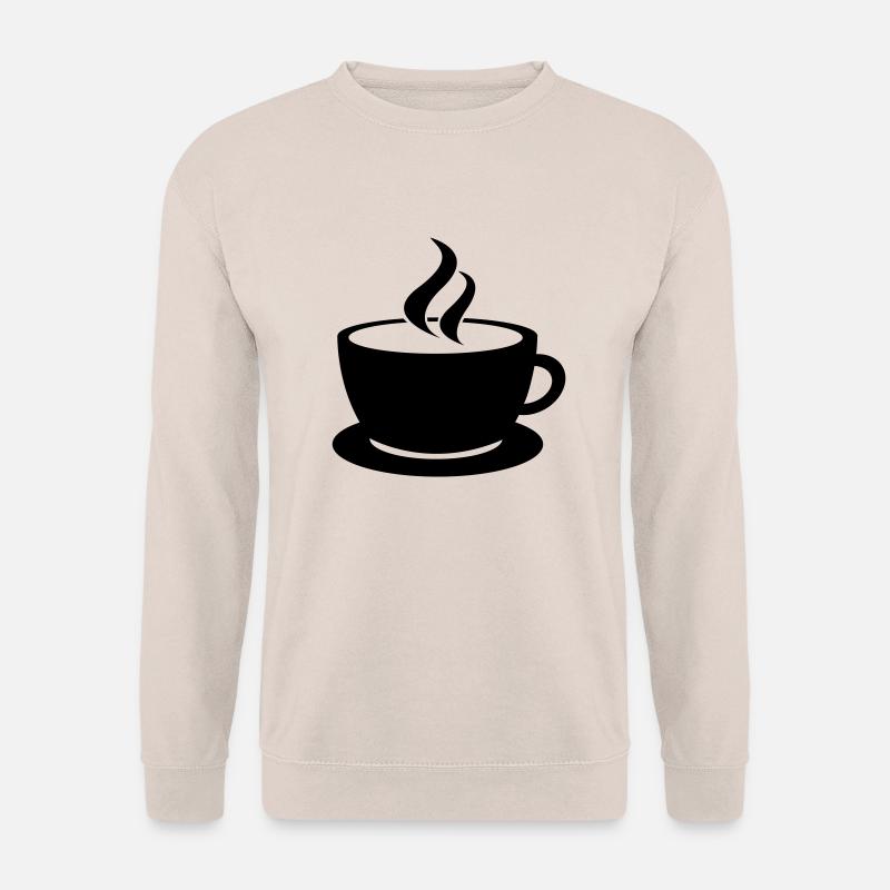 coffee cup tea cafe - Unisex Sweatshirt - sand