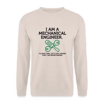 Je suis ingénieur et je ai toujours raison! - Sweat-shirt Unisexe - sable - Devant - Alina (178cm) & Michal (187cm)