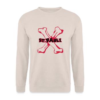 St Pauli, Hambourg - Sweat-shirt Unisexe - sable - Devant - Alina (178cm) & Michal (187cm)