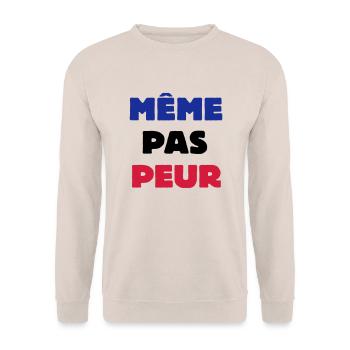 Même pas Peur - Sweat-shirt Unisexe - sable - Devant - Alina (178cm) & Michal (187cm)