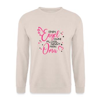 Ange sans ailes, appelé Granny - Sweat-shirt Unisexe - sable - Devant - Alina (178cm) & Michal (187cm)