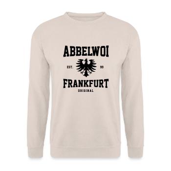 Abbelwoi Frankfurt - FFM - 069 - Unisex Pullover - Sand - Vorne - Alina (178cm) & Michal (187cm)