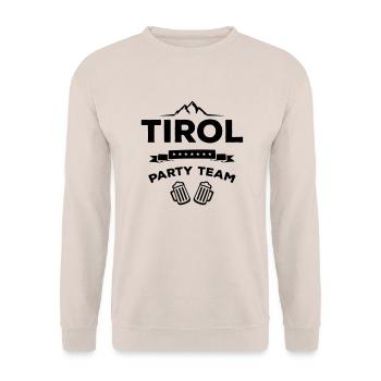 tirol party team bier - Unisex Pullover - Sand - Vorne - Alina (178cm) & Michal (187cm)
