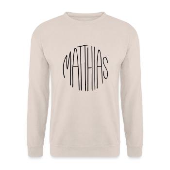 Matthias - Unisex Pullover - Sand - Vorne - Alina (178cm) & Michal (187cm)