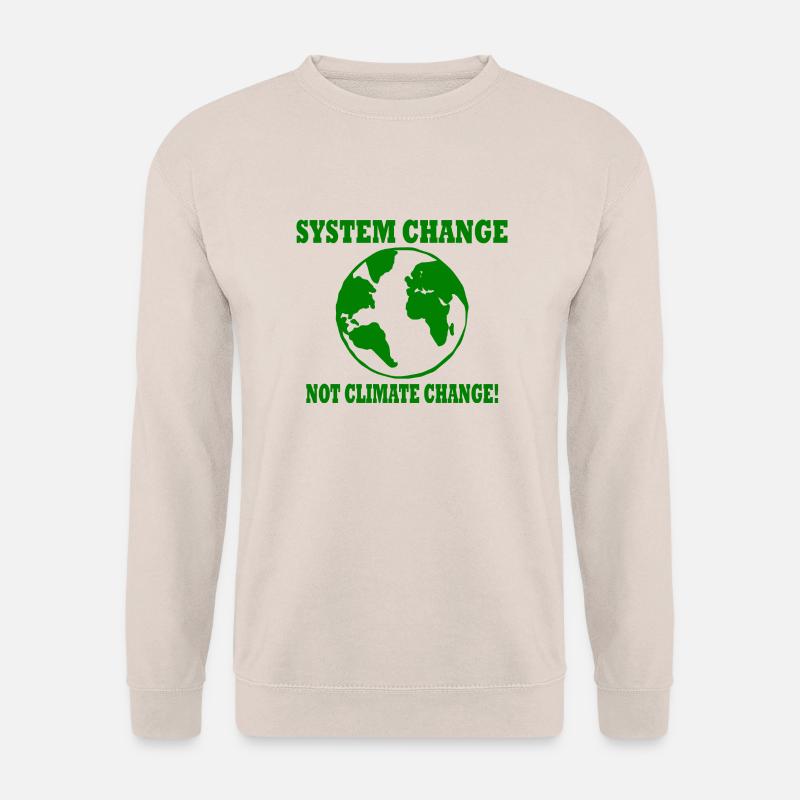 system change not climate change - Unisex Sweatshirt - sand