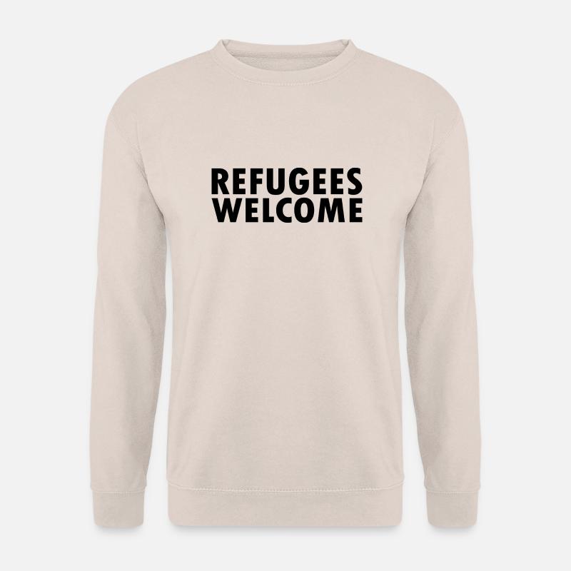 refugees welcome - Unisex Pullover - Sand