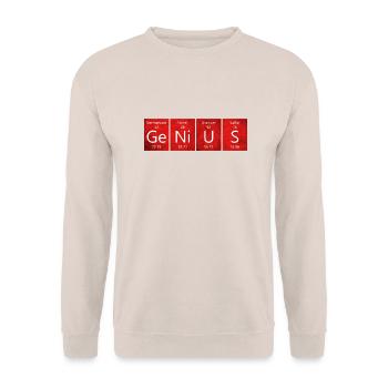 Chimie Ge-Ni-US (génie) - Sweat-shirt Unisexe - sable - Devant - Alina (178cm) & Michal (187cm)