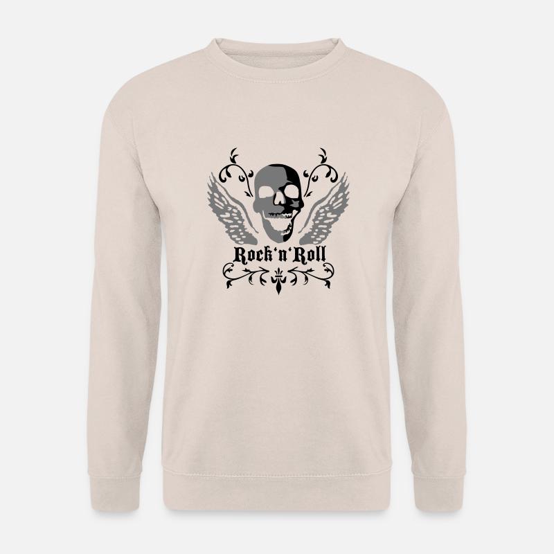 rock_n_roll_skull_2c - Unisex Pullover - Sand