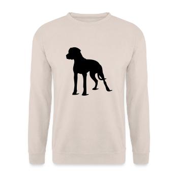 Dogo Argentino - Unisex Pullover - Sand - Vorne - Alina (178cm) & Michal (187cm)