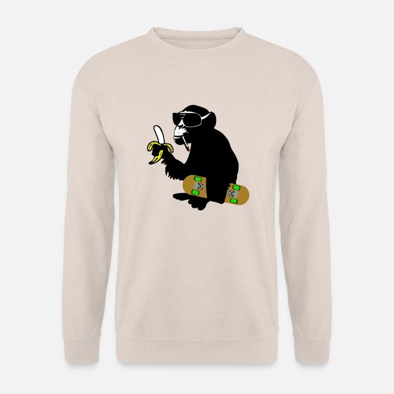 skateboard monkey - Unisex Pullover - Sand