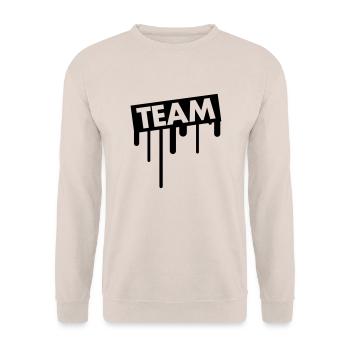 team_graffiti - Unisex Sweatshirt - sand - Front - Alina (178cm) & Michal (187cm)