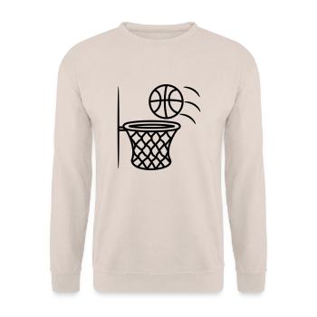Basketball basket - Unisex Sweatshirt - sand - Front - Alina (178cm) & Michal (187cm)