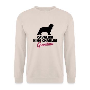 Cavalier King Charles - Unisex Pullover - Sand - Vorne - Alina (178cm) & Michal (187cm)