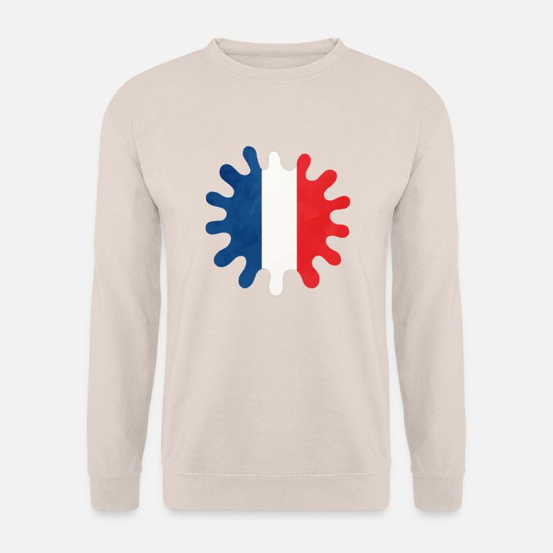 frankreich farbklecks - Unisex Pullover - Sand