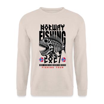Norwegen Angeltour 2027 - Unisex Pullover - Sand - Vorne - Alina (178cm) & Michal (187cm)