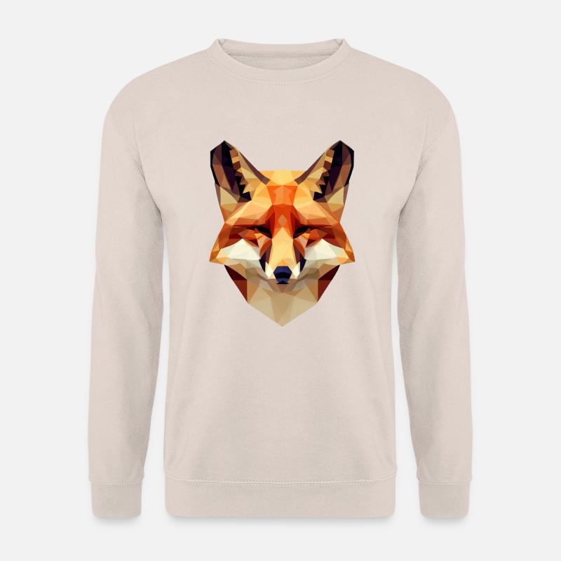 Intriguing Polygon Fox - Modern - Unisex Sweatshirt - sand