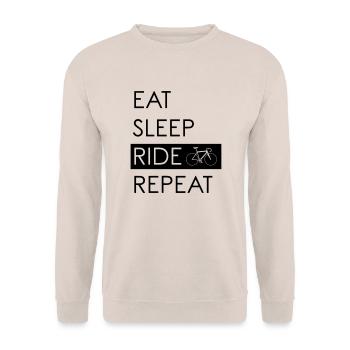 EAT SLEEP RIDE REPEAT - Sweat-shirt Unisexe - sable - Devant - Alina (178cm) & Michal (187cm)