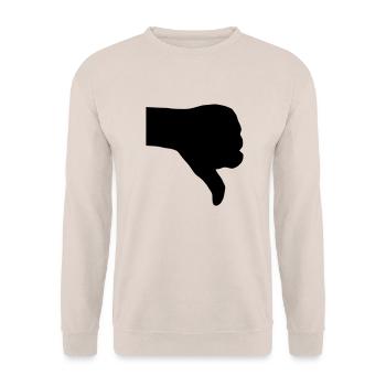 thumb down - Unisex Pullover - Sand - Vorne - Alina (178cm) & Michal (187cm)