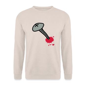 wunde_3c - Unisex Sweatshirt - sand - Front - Alina (178cm) & Michal (187cm)