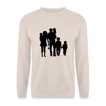 Familie - Unisex Pullover - Sand - Vorne - Alina (178cm) & Michal (187cm)