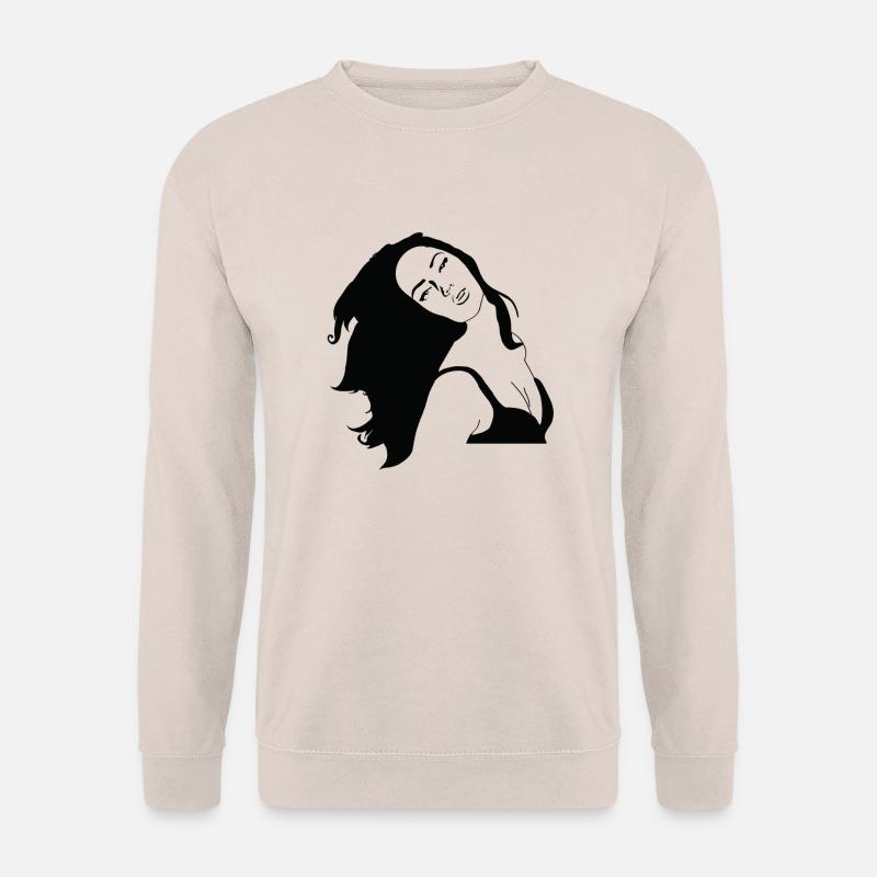 Graffiti-Schablone Art-Frau - Unisex Pullover - Sand