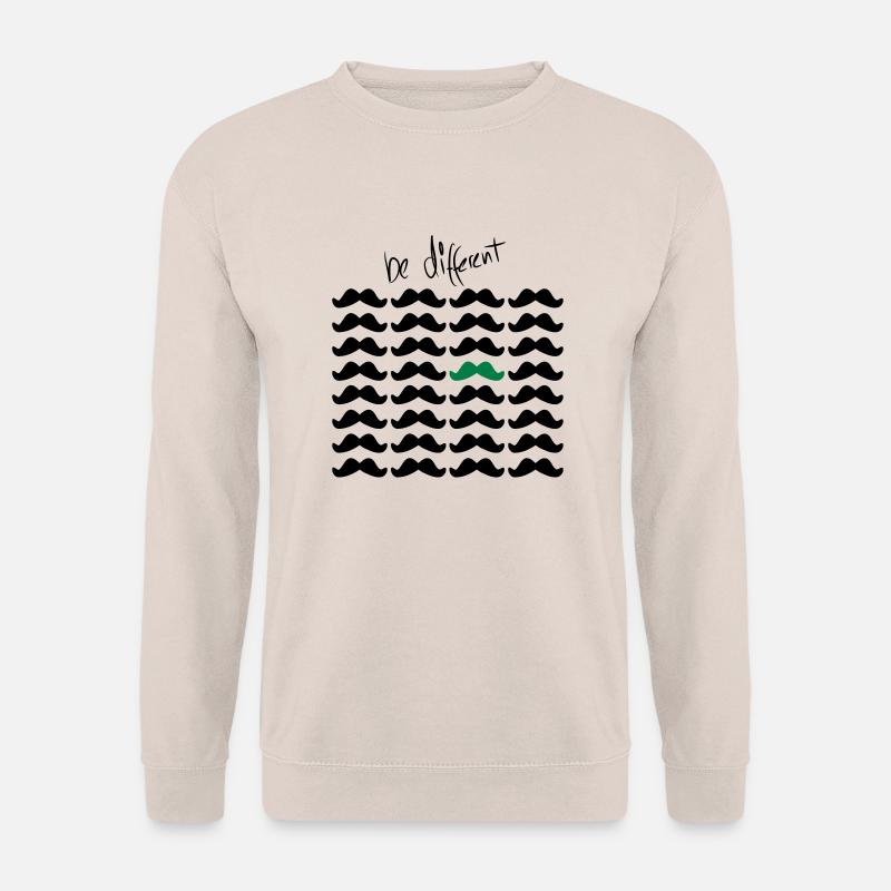 Mustache Moustache "be different" 2c - Unisex Pullover - Sand